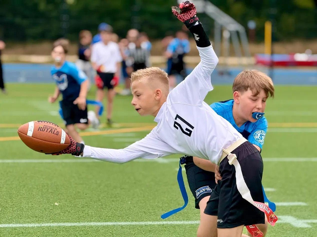 Charlie beim Flag Football der Potsdam Royals